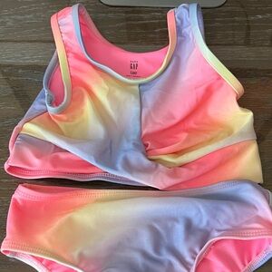 GAP Girls Pastel Rainbow Bikini Set – Pink, Yellow, Lavender